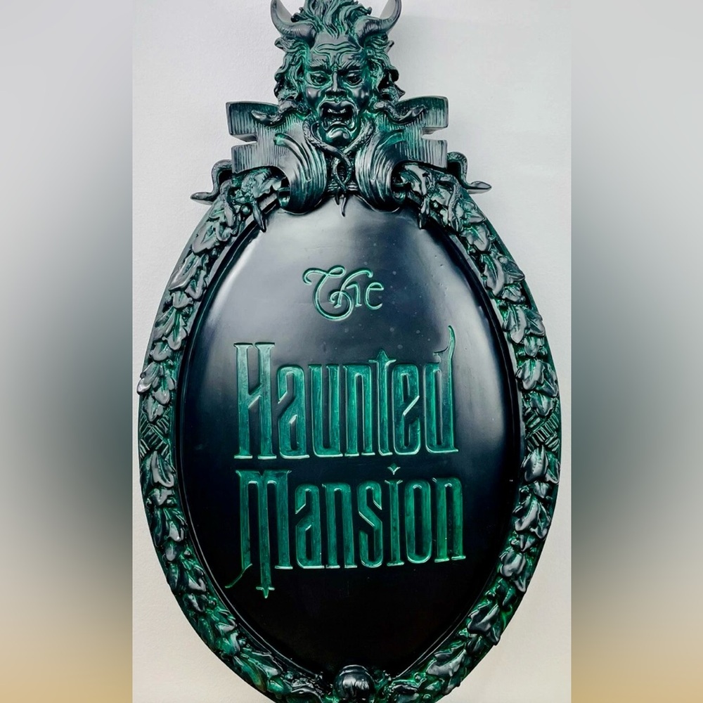 EXACT REPLICA of the Disney Haunted Mansion Entrance Gate Sign - Dark Gray